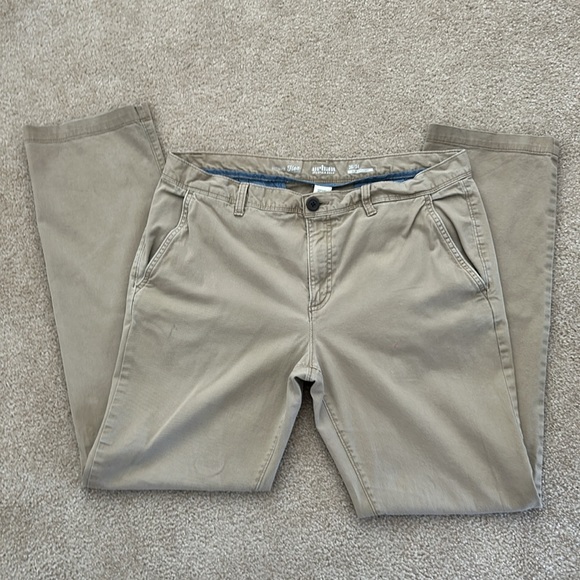 Men’s Ultimate Flex Khaki Pants 36”W X 34”L Urban Pipeline 96% Cotton Beige Good - Picture 5 of 7